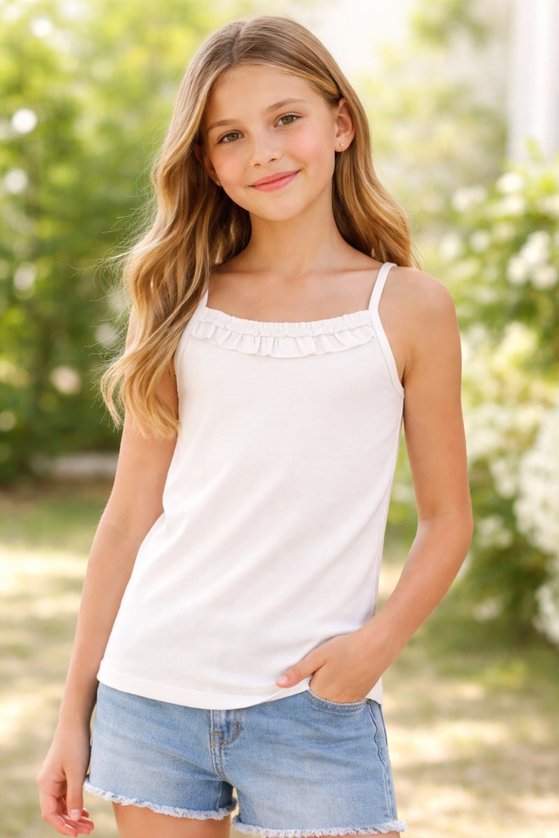 Remera Musculosa de Breteles con Volado