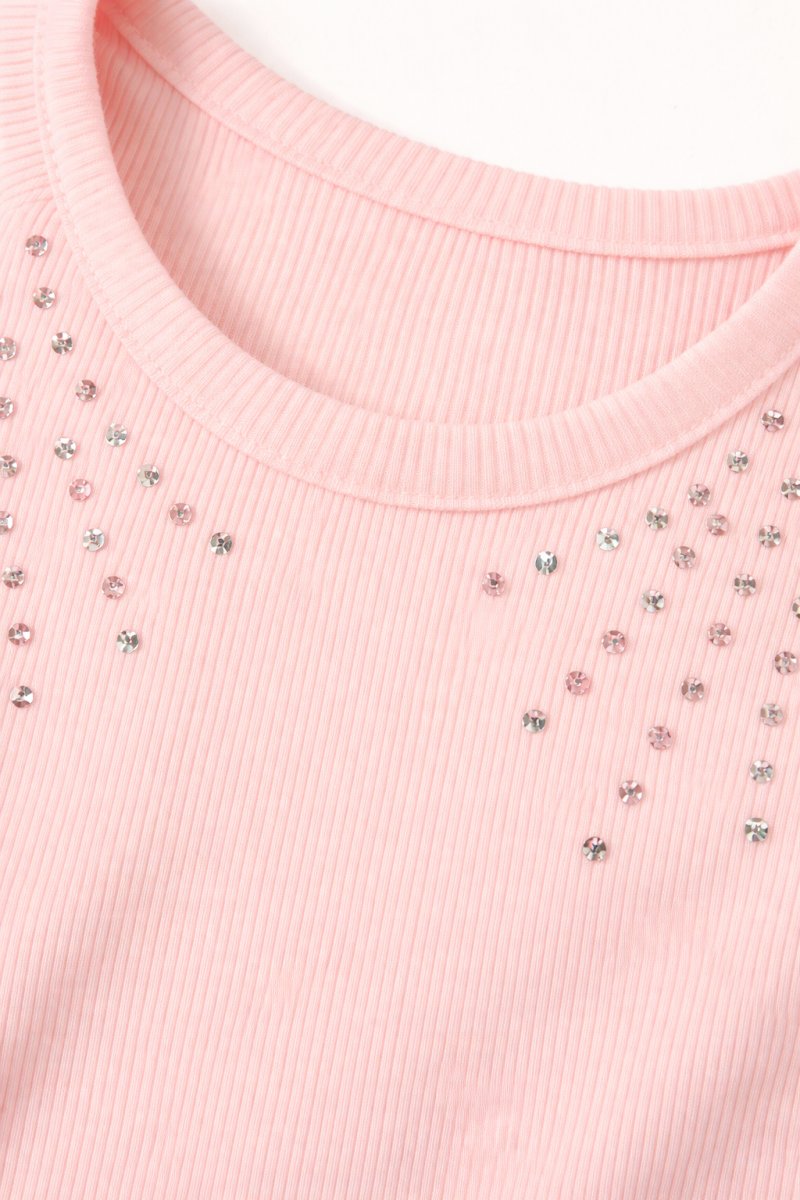 Remera Musculosa Morley con Lentejuelas Bordadas