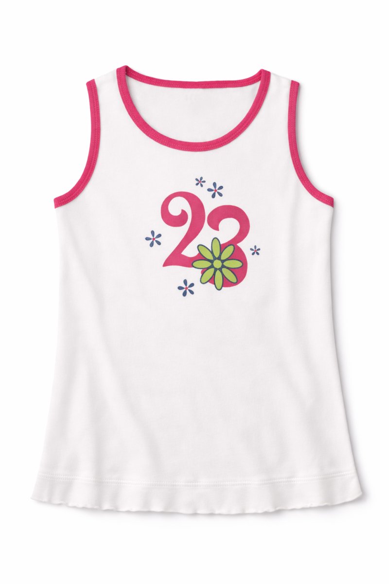 Remera Musculosa Estampado Flor 23 con Brillo