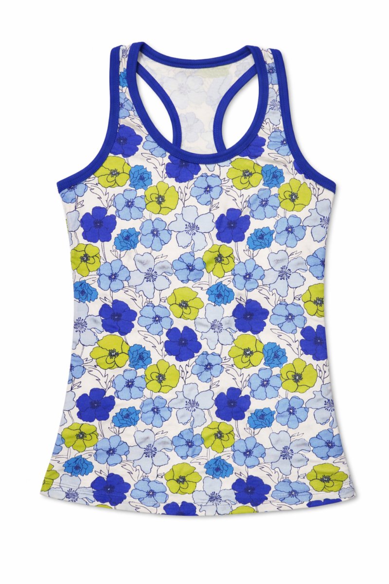 Remera Musculosa Estampada Floreada