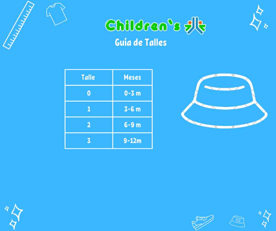 Tabla de talles — Gorro Piluso  UV +50