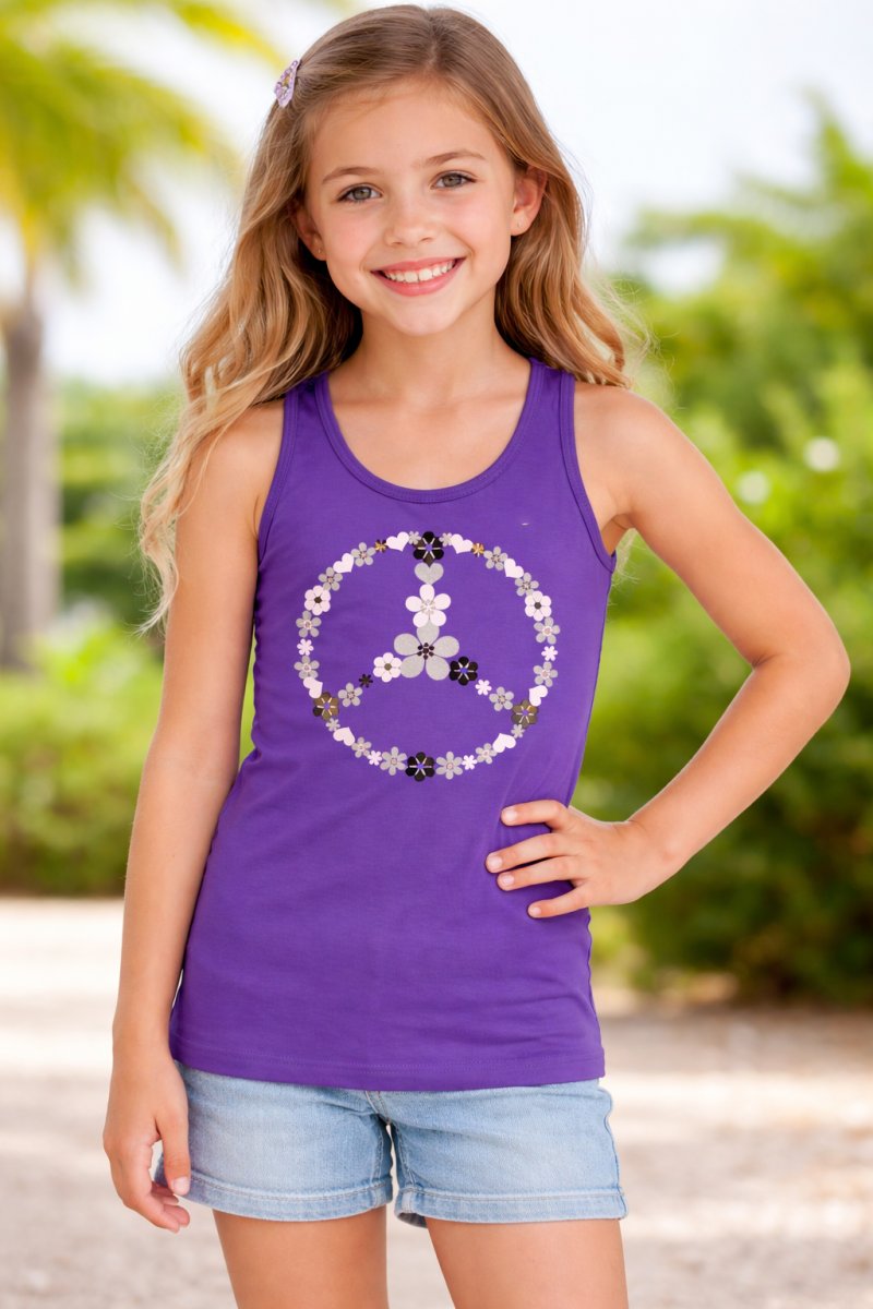 Remera Musculosa Estampada con Simbolo de Paz