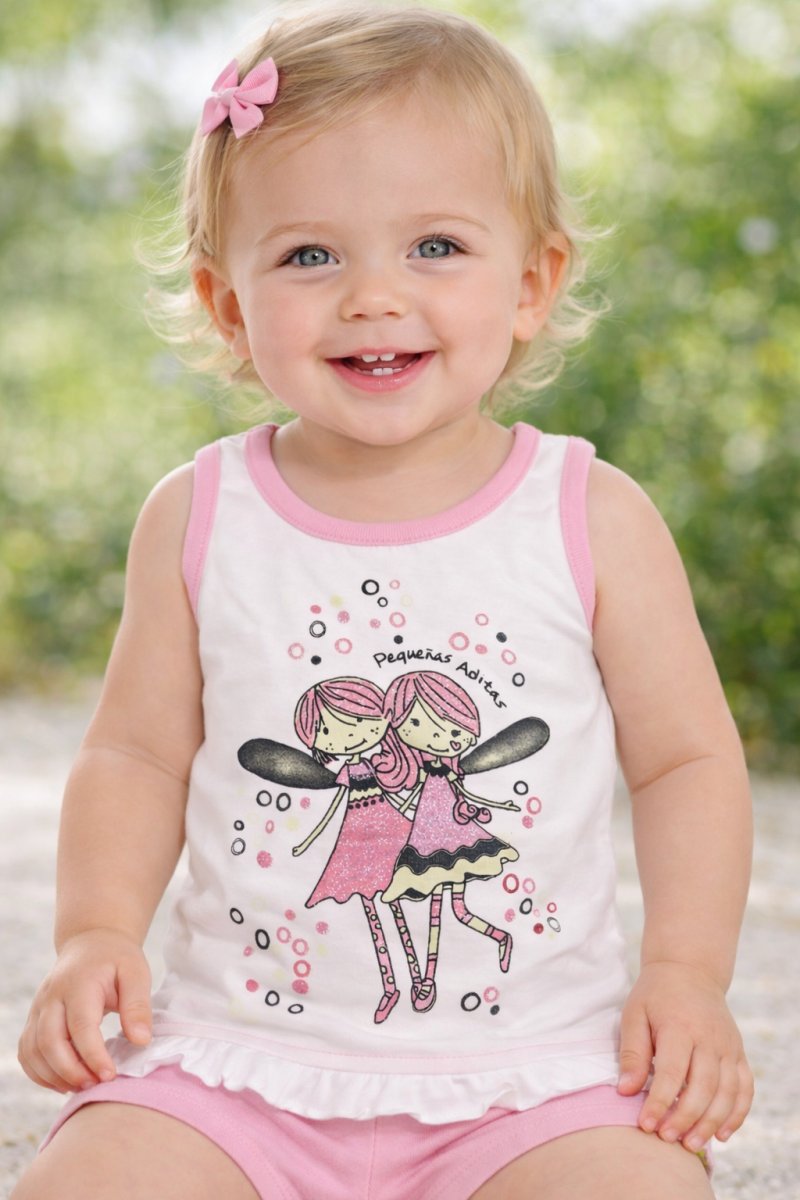 Remera Musculosa Estampado de Hadas con Glitter