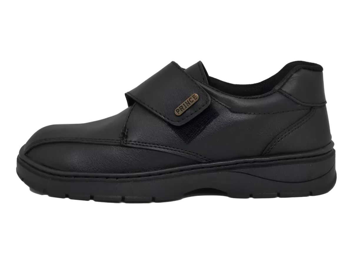 Zapato Colegial Cosido Ecocuero Velcro