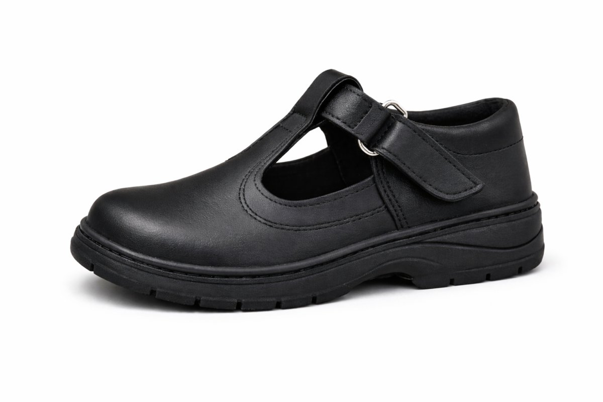 Guillermina Zapatos Colegial Cosido Ecocuero Velcro -  Abrojo