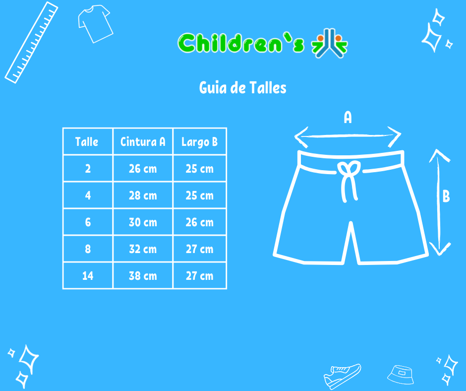 Guia de talles Short de Jean Stampado Florada