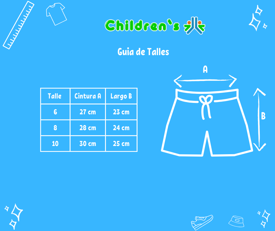 Guia de talles Short Gabardina Elastizado