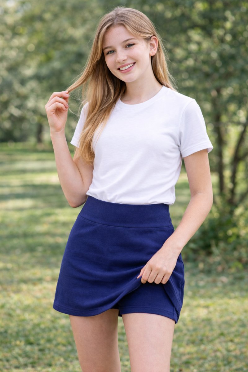 Short con Pollera Algodon y Lycra