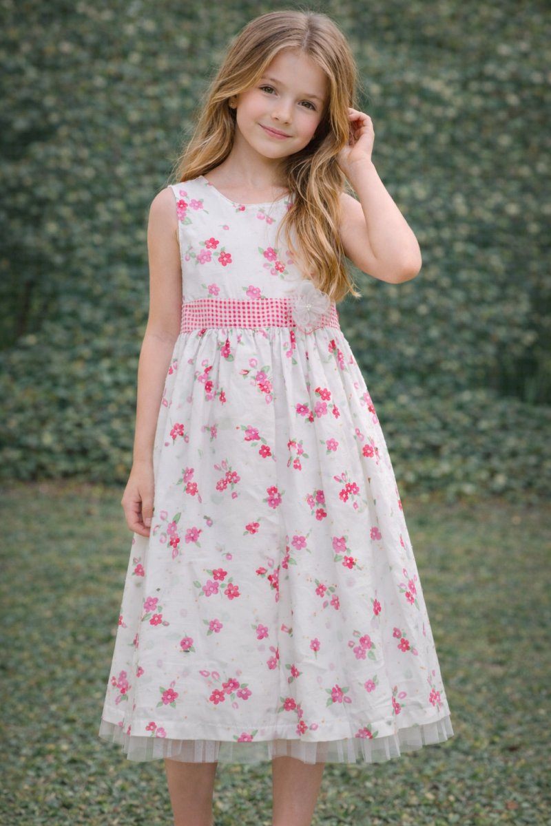 vestido de nena estampado sin mangas