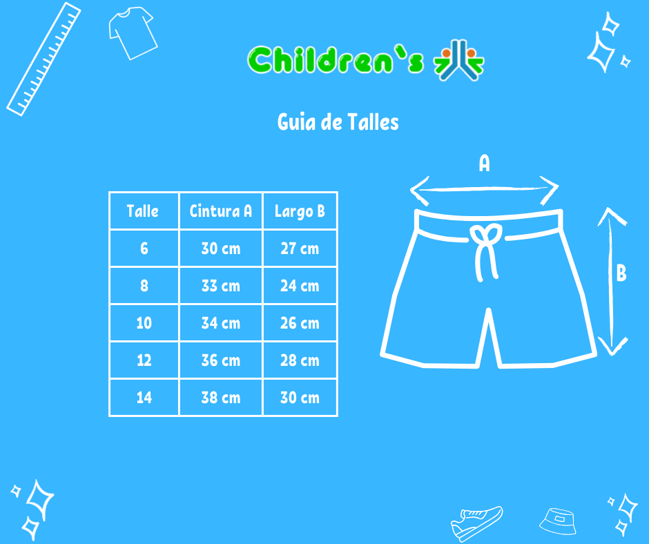 Guia de talles Short de gabardina con flecos y Tachas