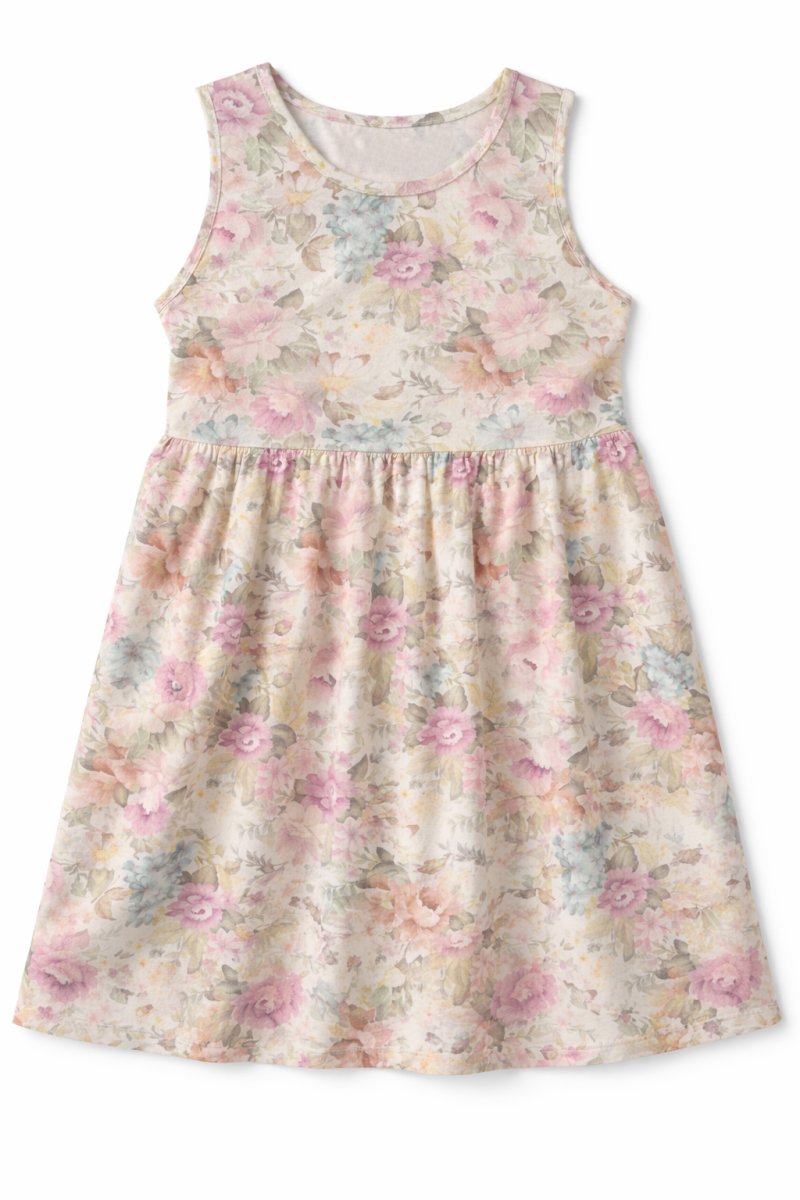 Vestido Sin Manga Agodon Estampado