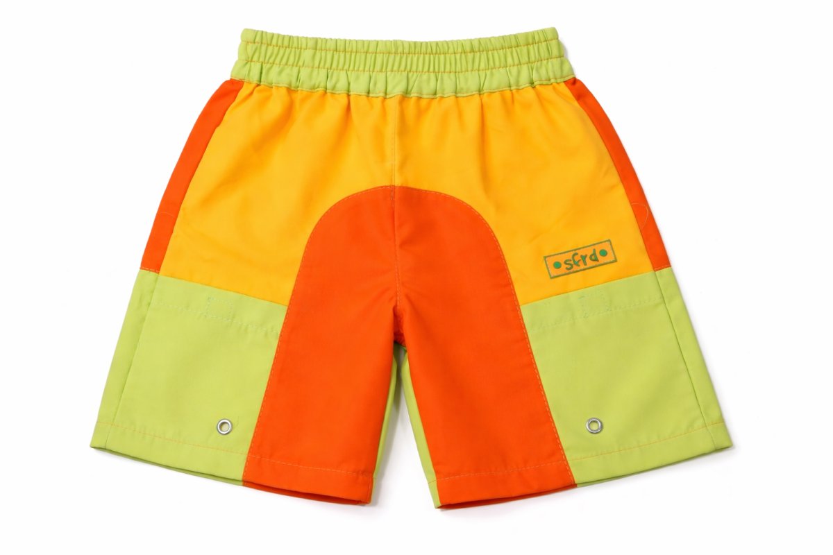 Short de Baño Con Cintura Elastizada De Polister Con Suspensor