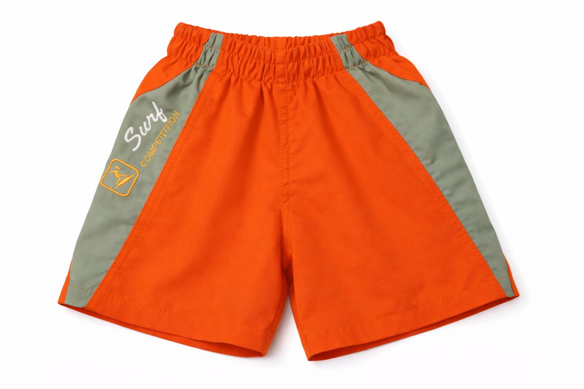 Short de Baño Bordado Surf Competition Con Bolsillos Lateral