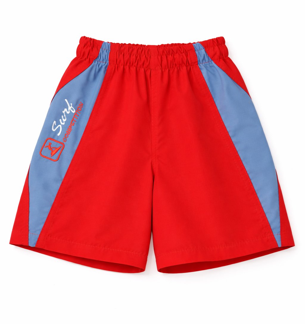 Short de Baño Bordado Surf Competition Con Bolsillos Lateral