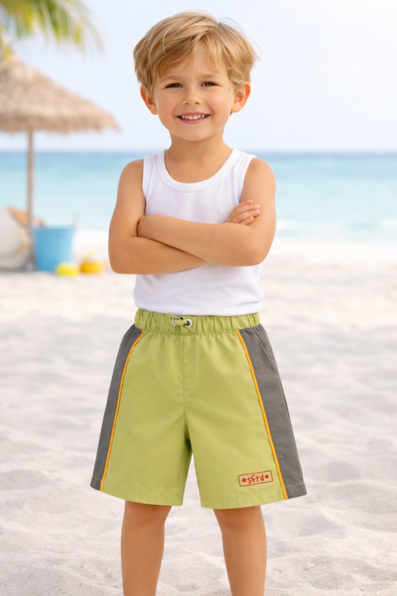 Short De Baño Microfibra Combinado