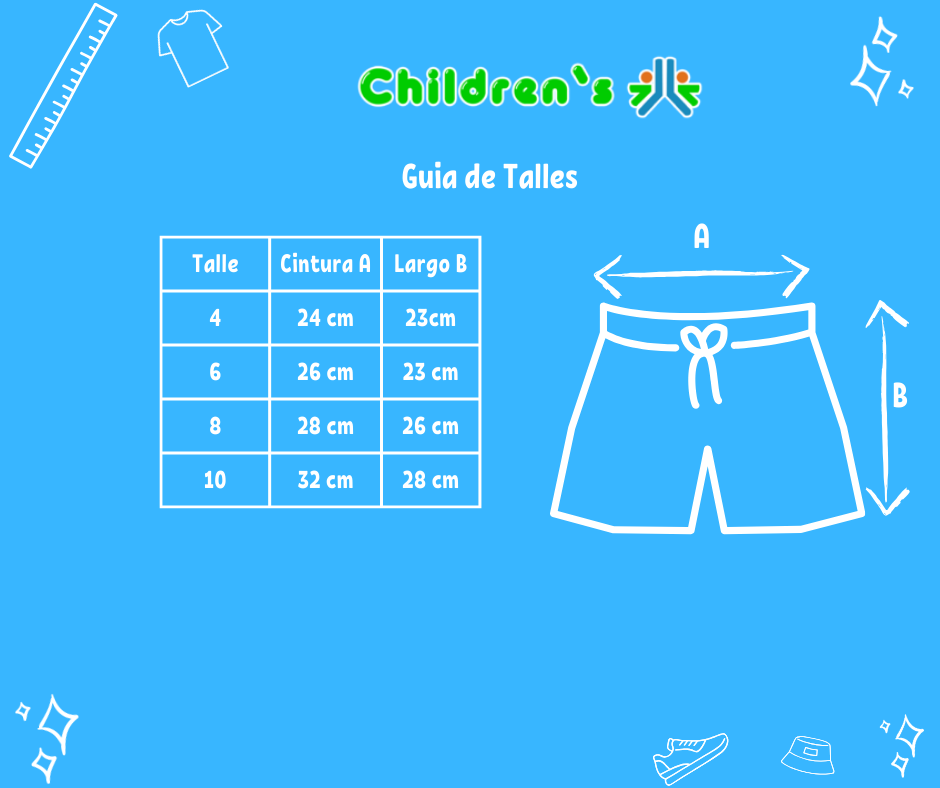 Guia de talles Short Gabardina
