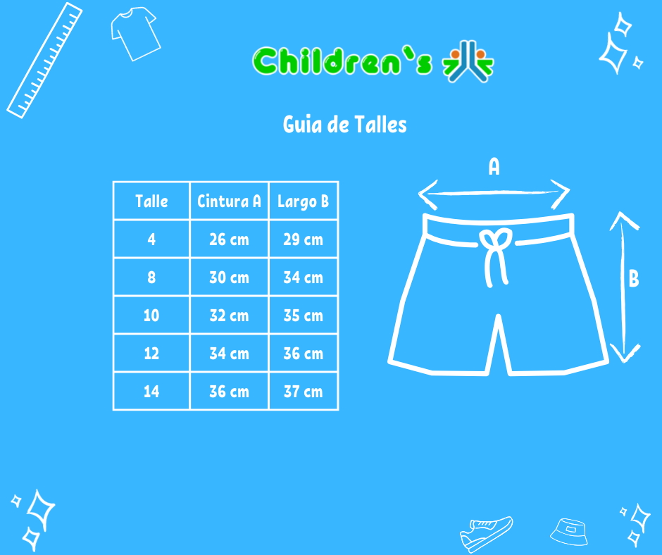 Guia de talles Short Bermuda Bicolor