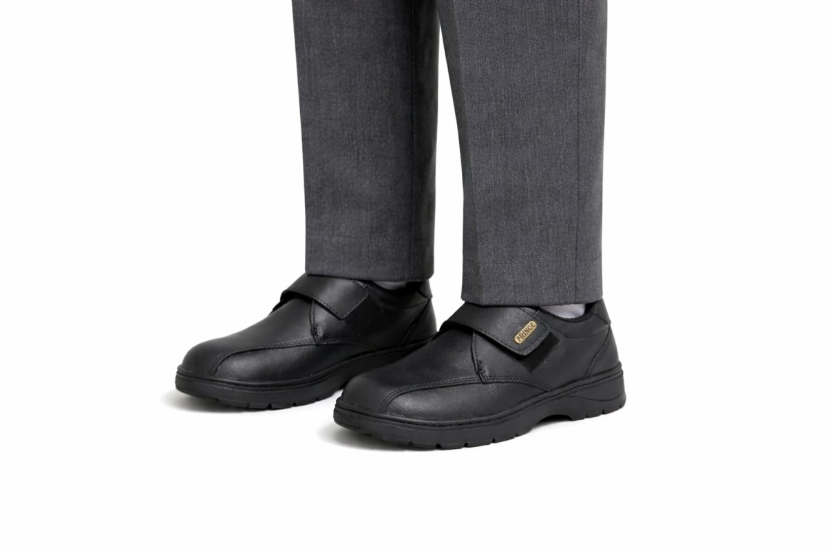 Zapato Colegial Cosido Ecocuero Velcro