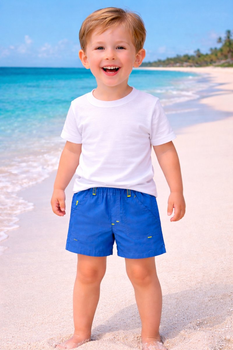 Short de Baño Microfibra Con Cintura Elastizada