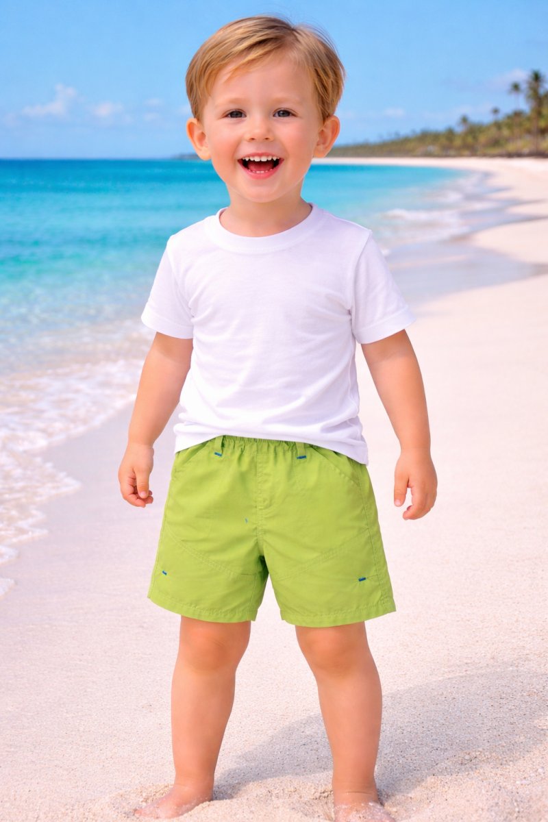 Short de Baño Microfibra Con Cintura Elastizada