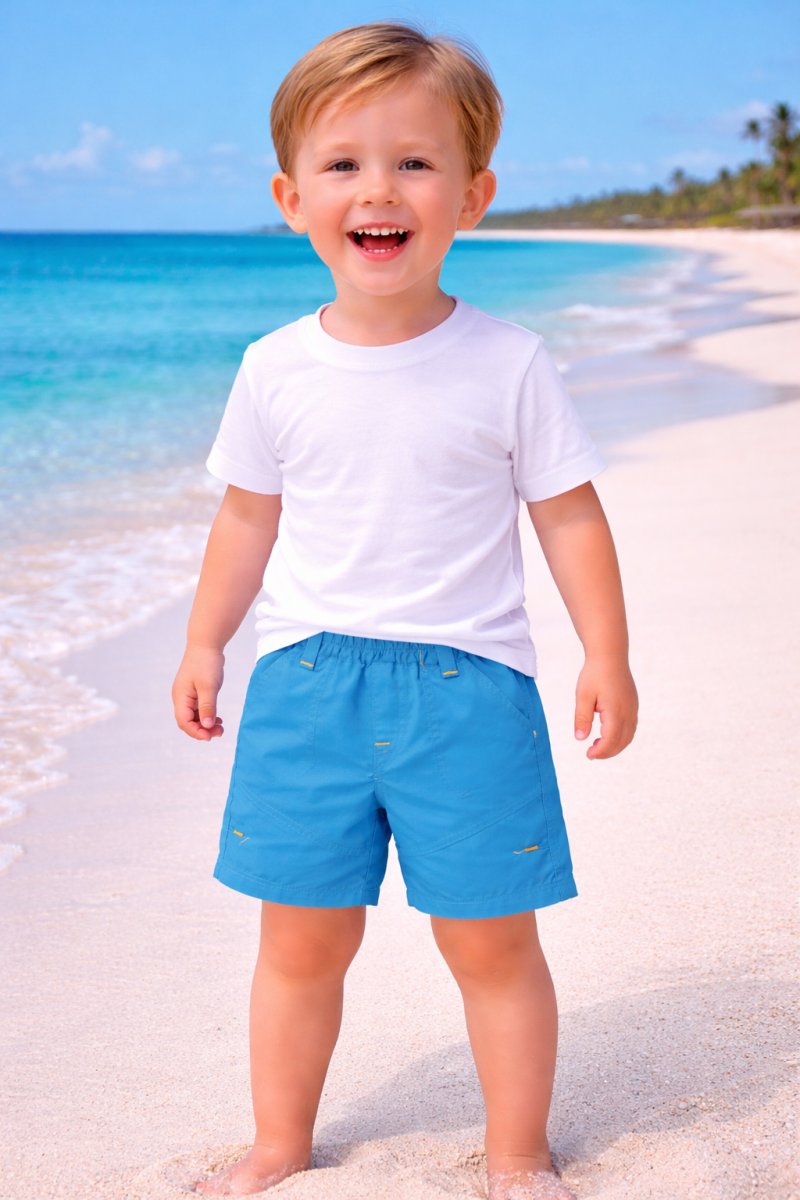 Short de Baño Microfibra Con Cintura Elastizada