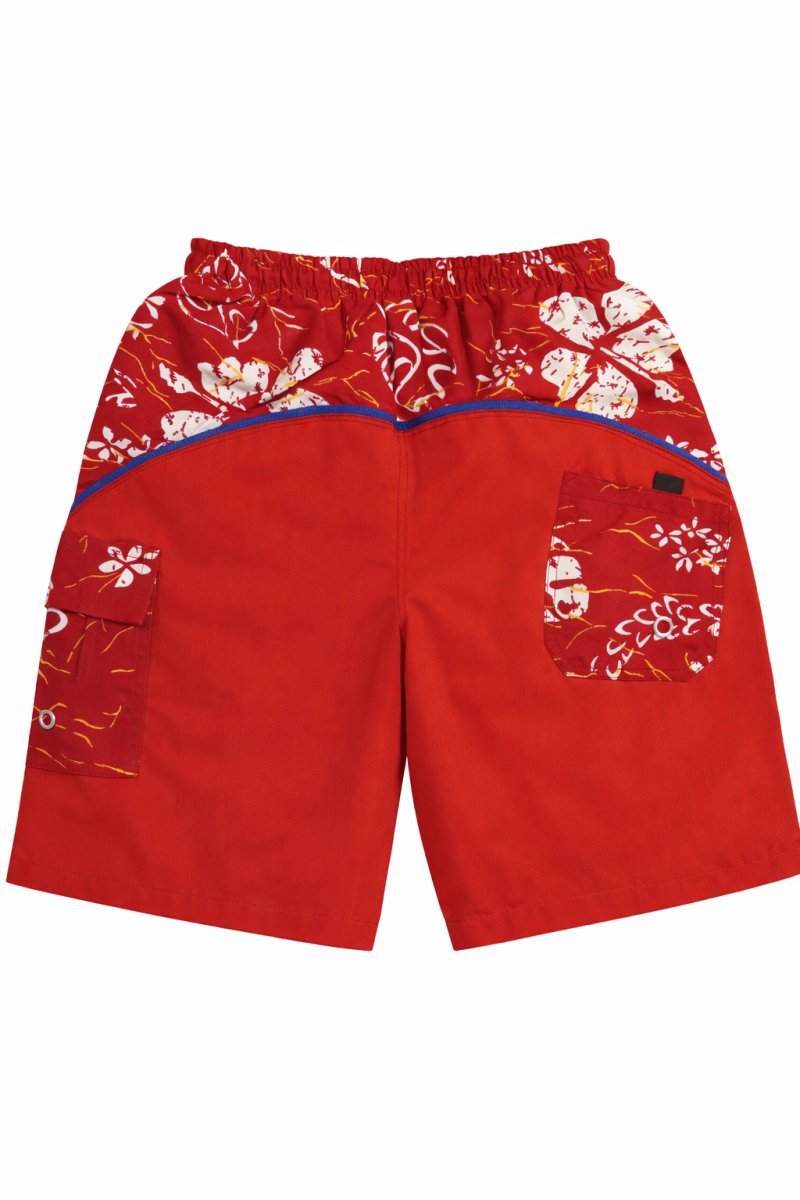 Bermuda de Baño Combinado Estampado Con Suspensor