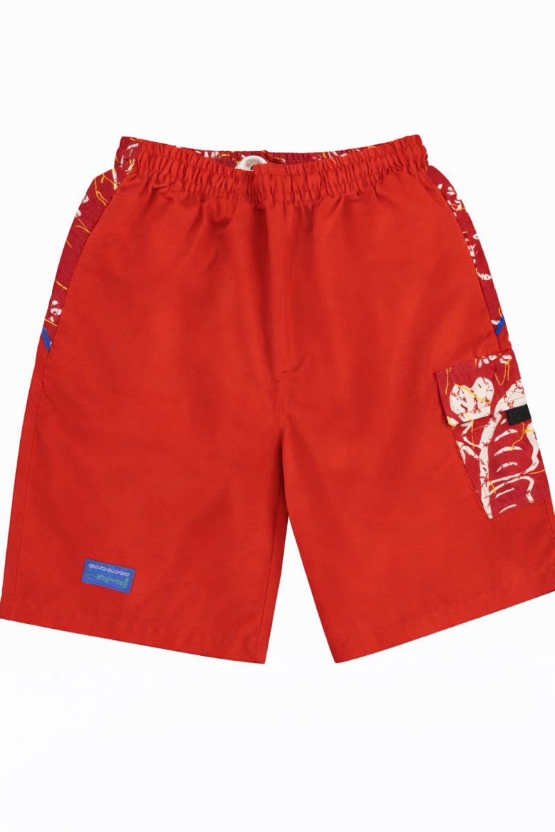 Bermuda de Baño Combinado Estampado Con Suspensor