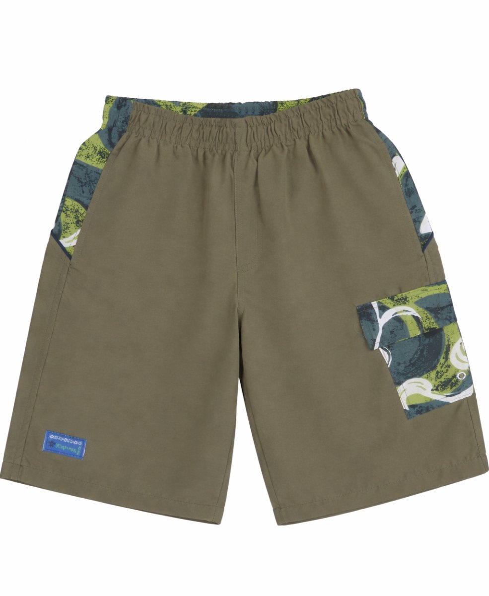 Bermuda de Baño Combinado Estampado Con Suspensor