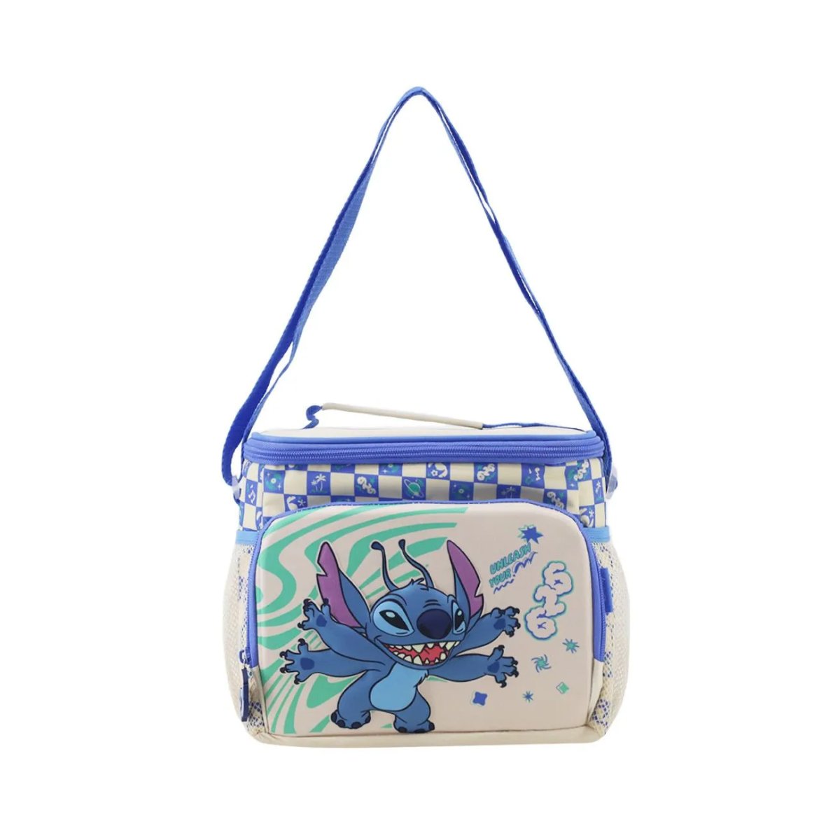 Lunchera Termica Stitch - Bolsillo Frontal En Relieve 3D