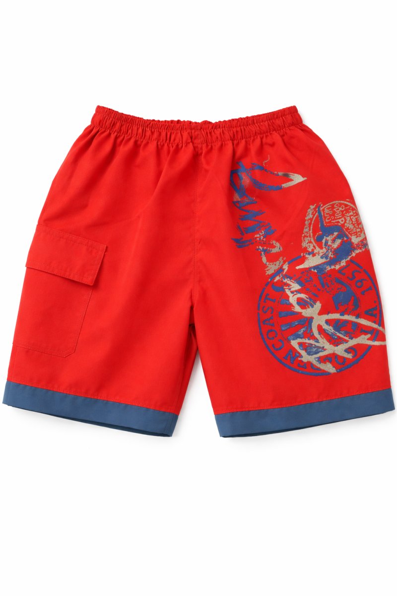 Short de Baño Estampado Microfifra Con Cintura Elastizada