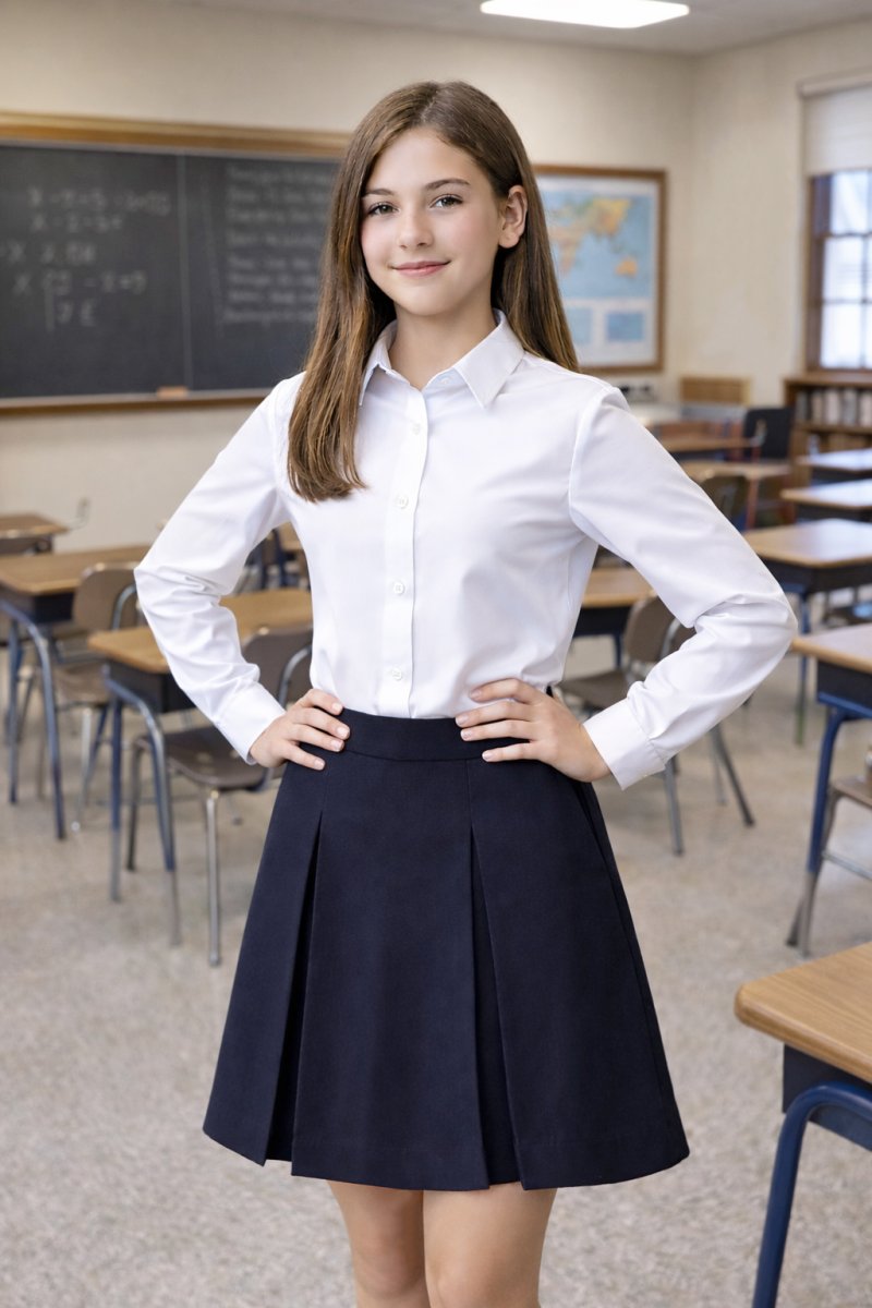 Pollera Colegial  2 tablas Sarga