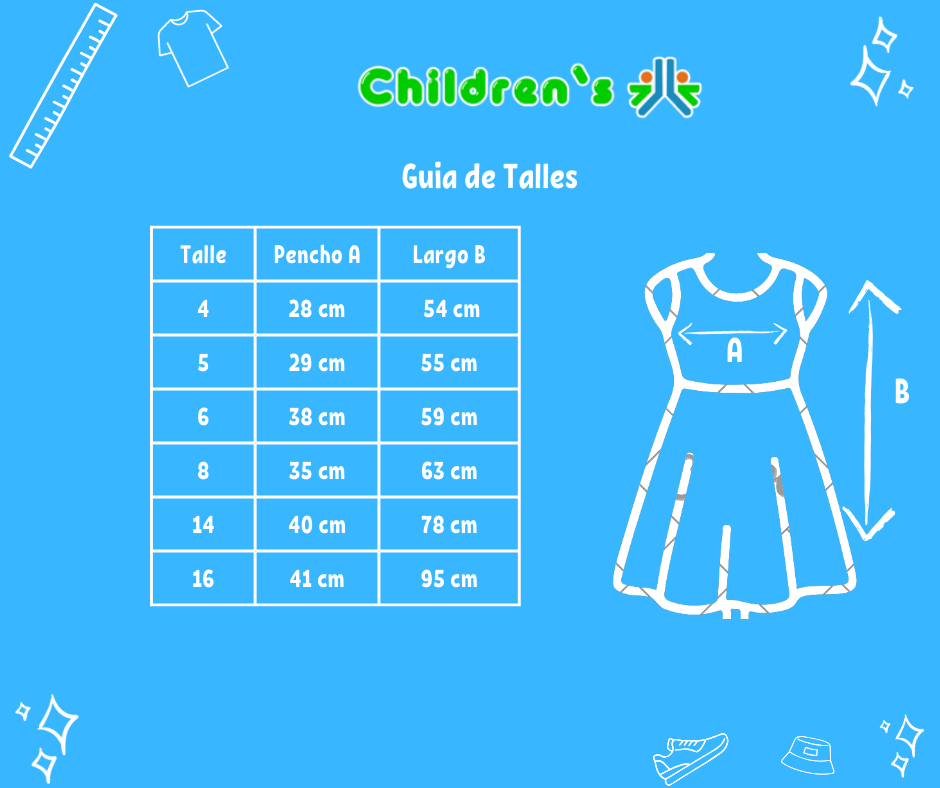 Guia de talles Jumper Colegial Sarga