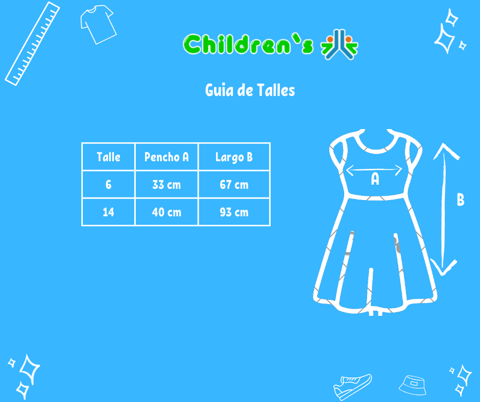 Guia de talles Jumper Colegial Sarga