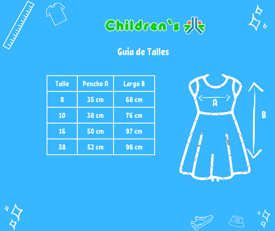 Guia de talles Jumper Colegial Ceolon