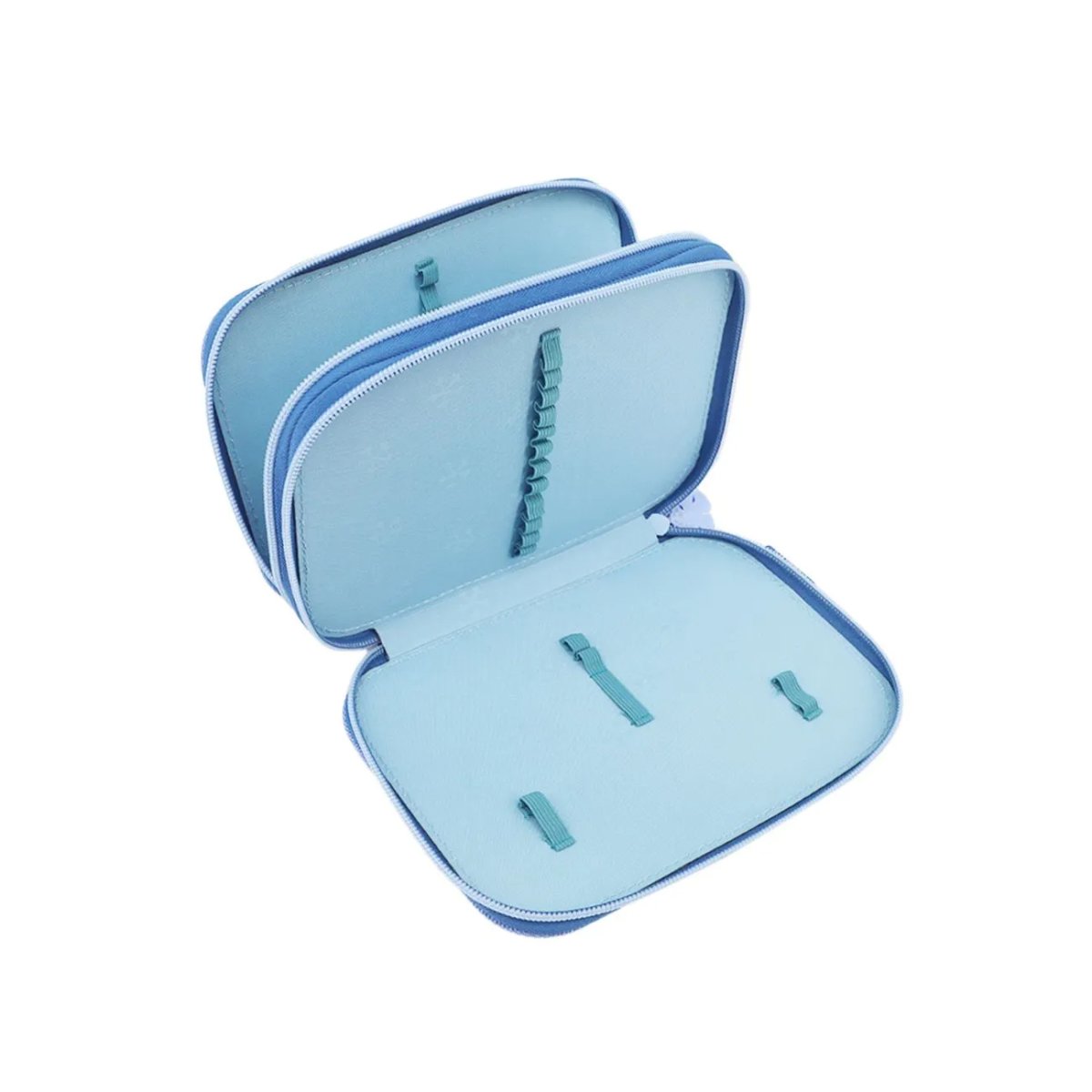 Cartuchera Elsa Frozen - 2 Divisiones - Frente Con Glitter