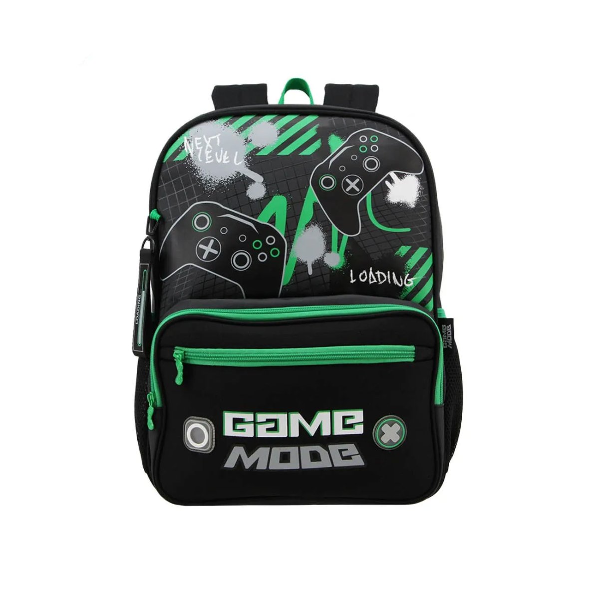 Mochila Espalda Game Mode Videojuegos Con Bosillo Frontal