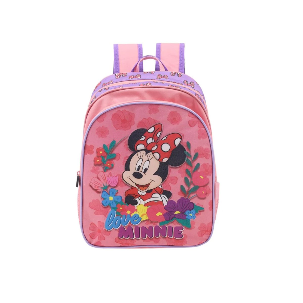 Mochila Espalda Jardin Minnie Mouse - Con Bolsillo Frontal - 14 Pulgadas