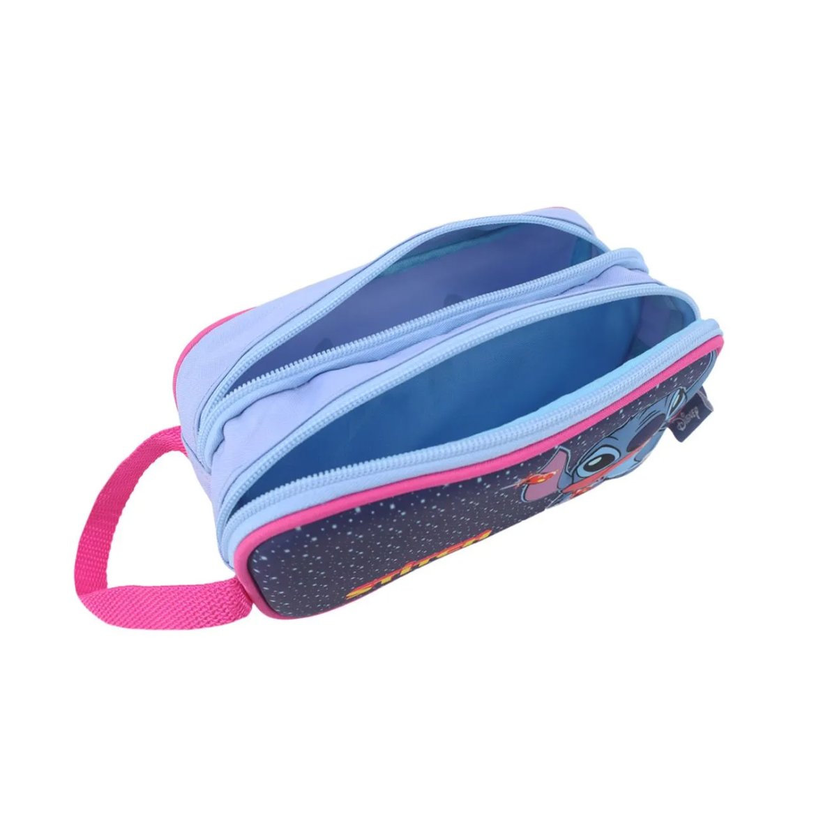 Cartuchera Stitch - 2 Cierres - Con Frente 3D