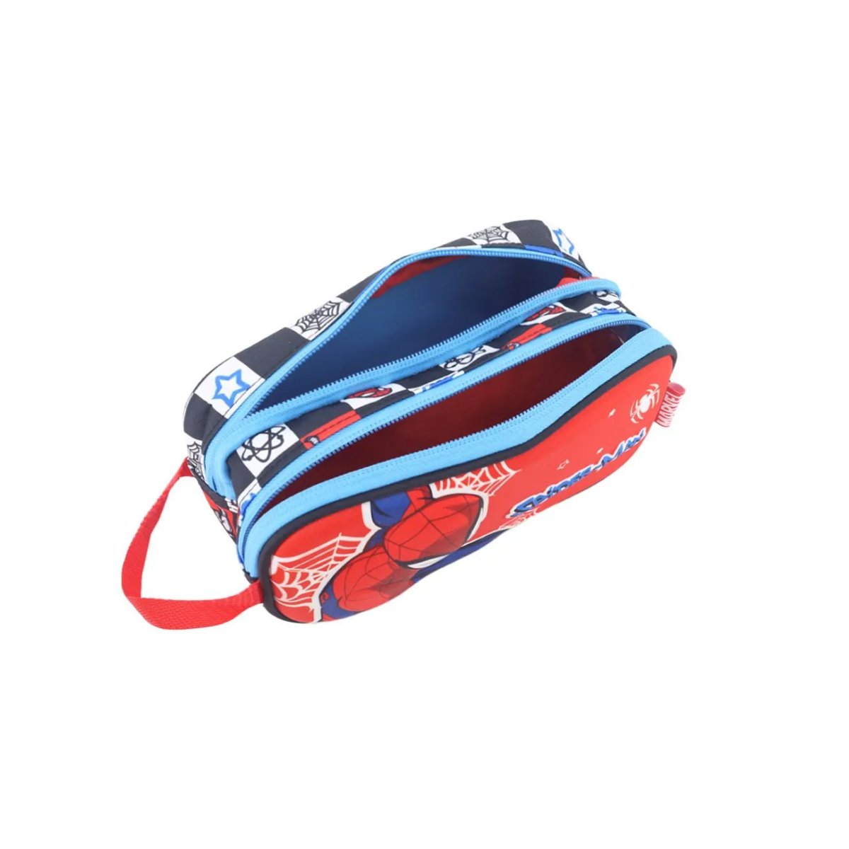 Cartuchera Spiderman Hombre Araña - 2 Cierres - Con Frente 3D