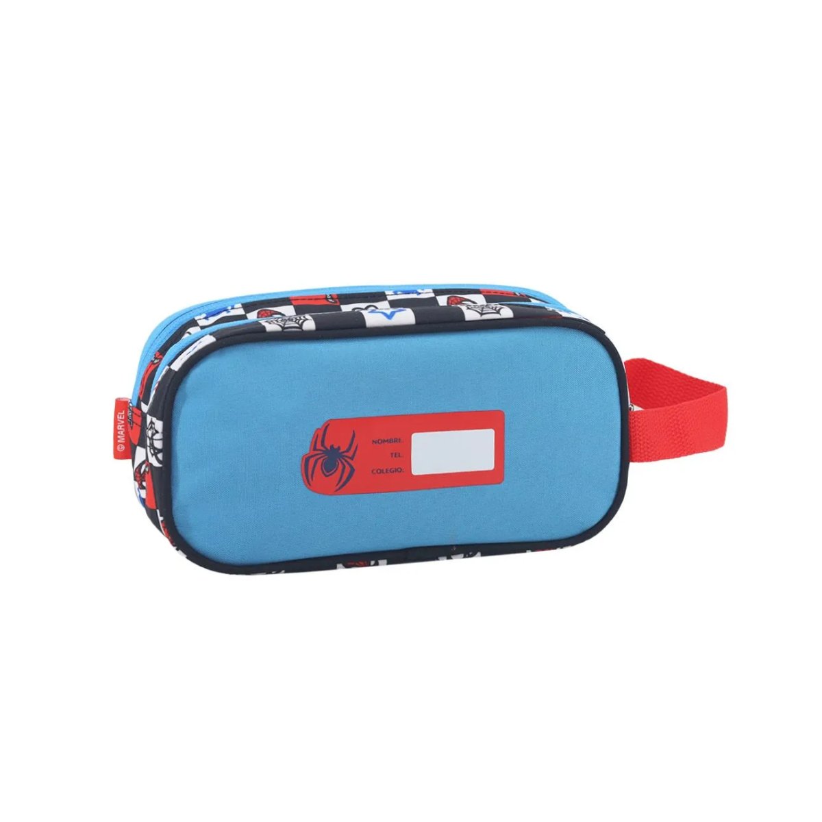 Cartuchera Spiderman Hombre Araña - 2 Cierres - Con Frente 3D