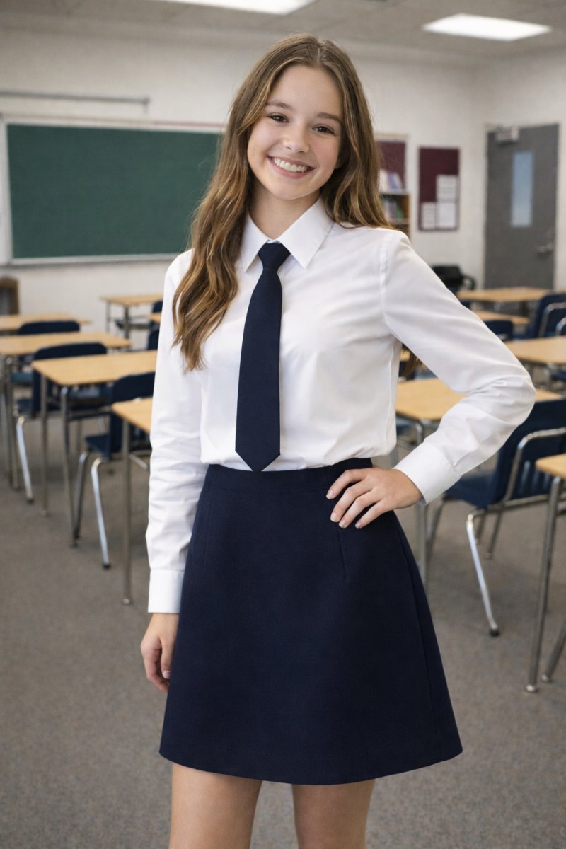 Pollera Colegial Recta Sarga