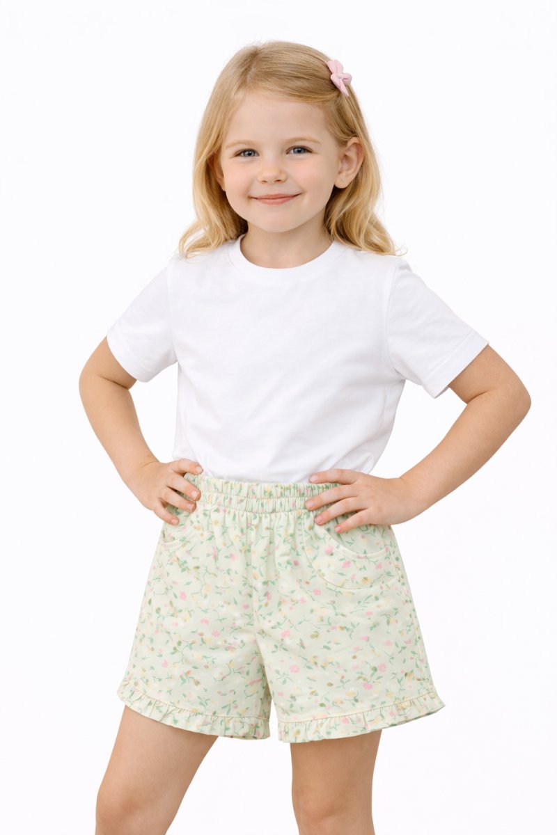 Short Pique Estampado Con Cintura Elastizado