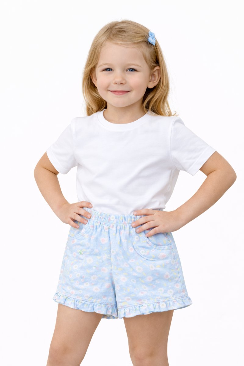 Short Pique Estampado Con Cintura Elastizado