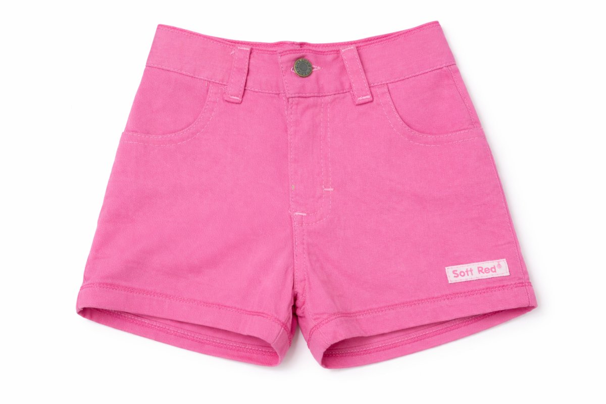 Short Gabardina Con Cintura Elastizada