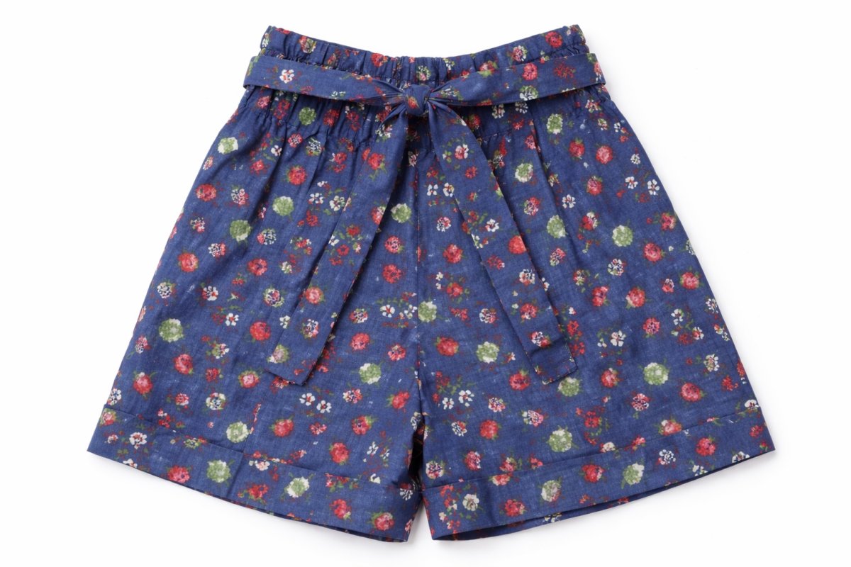 Short Con Cintura Elastizada Con lazo Poplin Estampado