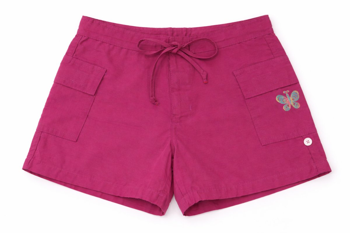 Short Tela Tipo Cargo Estampado Mariposa