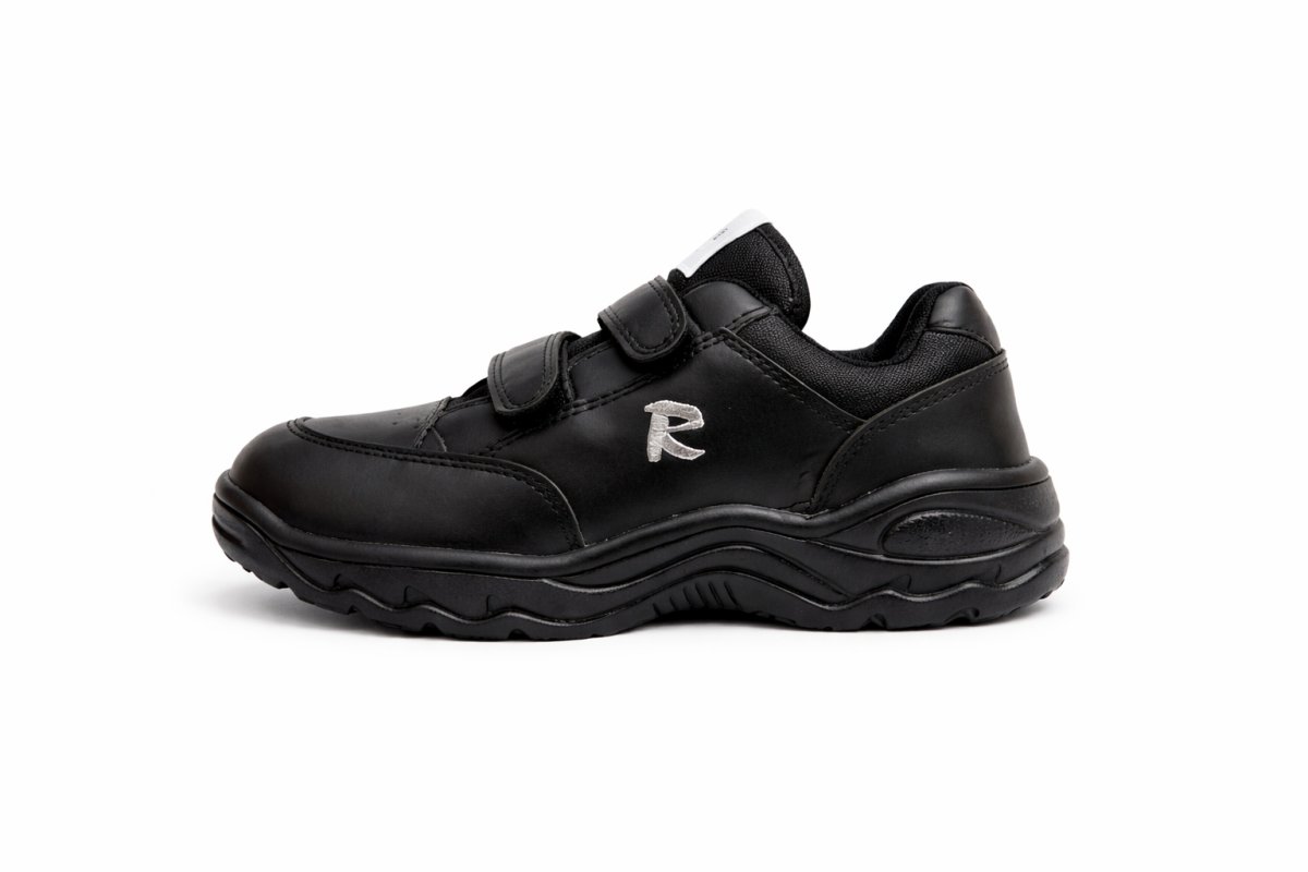 Zapatilla Cuerina Velcro base alta