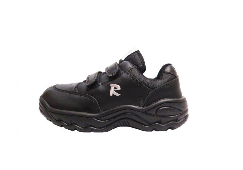 Zapatilla Cuerina Velcro base alta