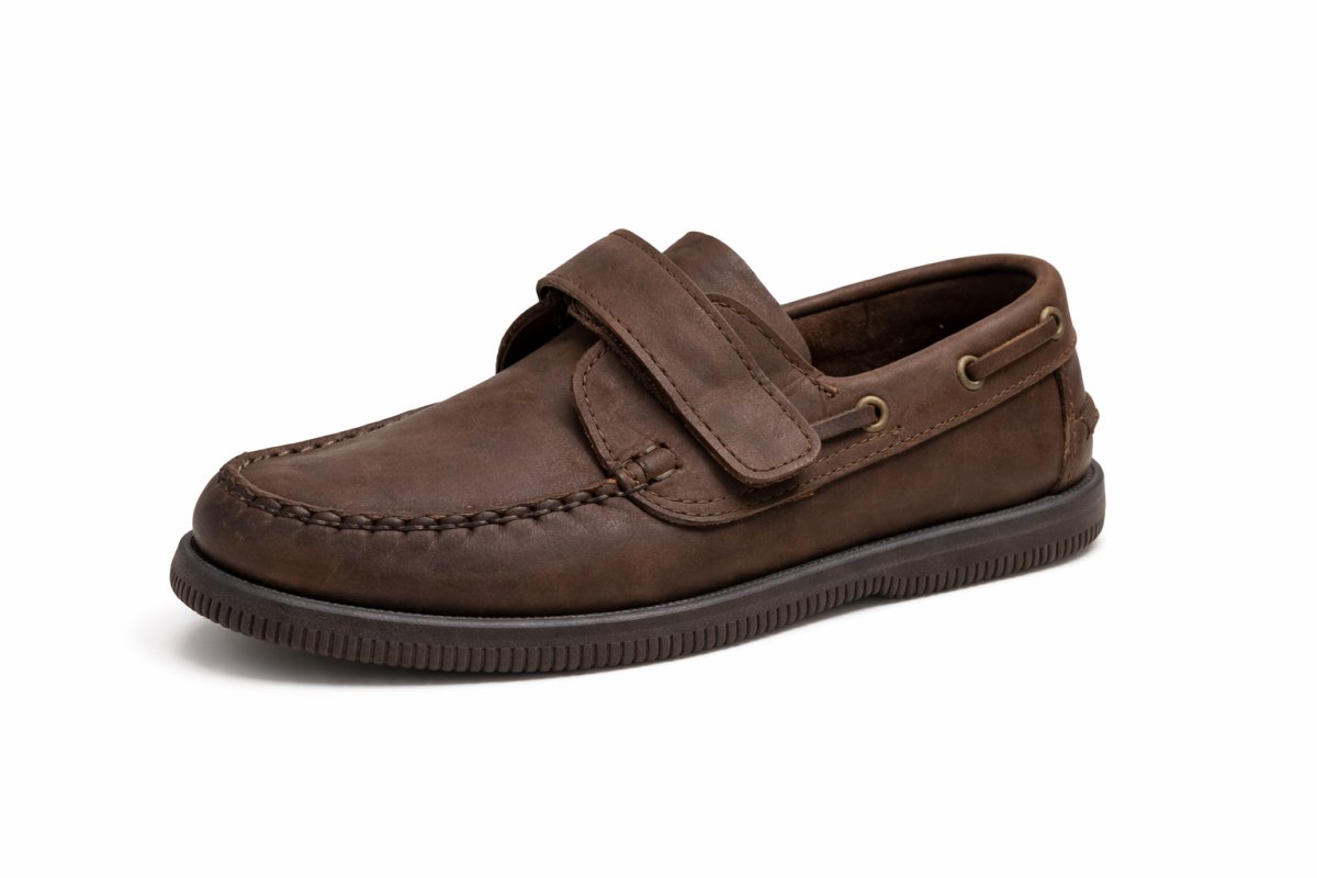 Zapato Calzado Colegial Nautico Velcro - Abrojo