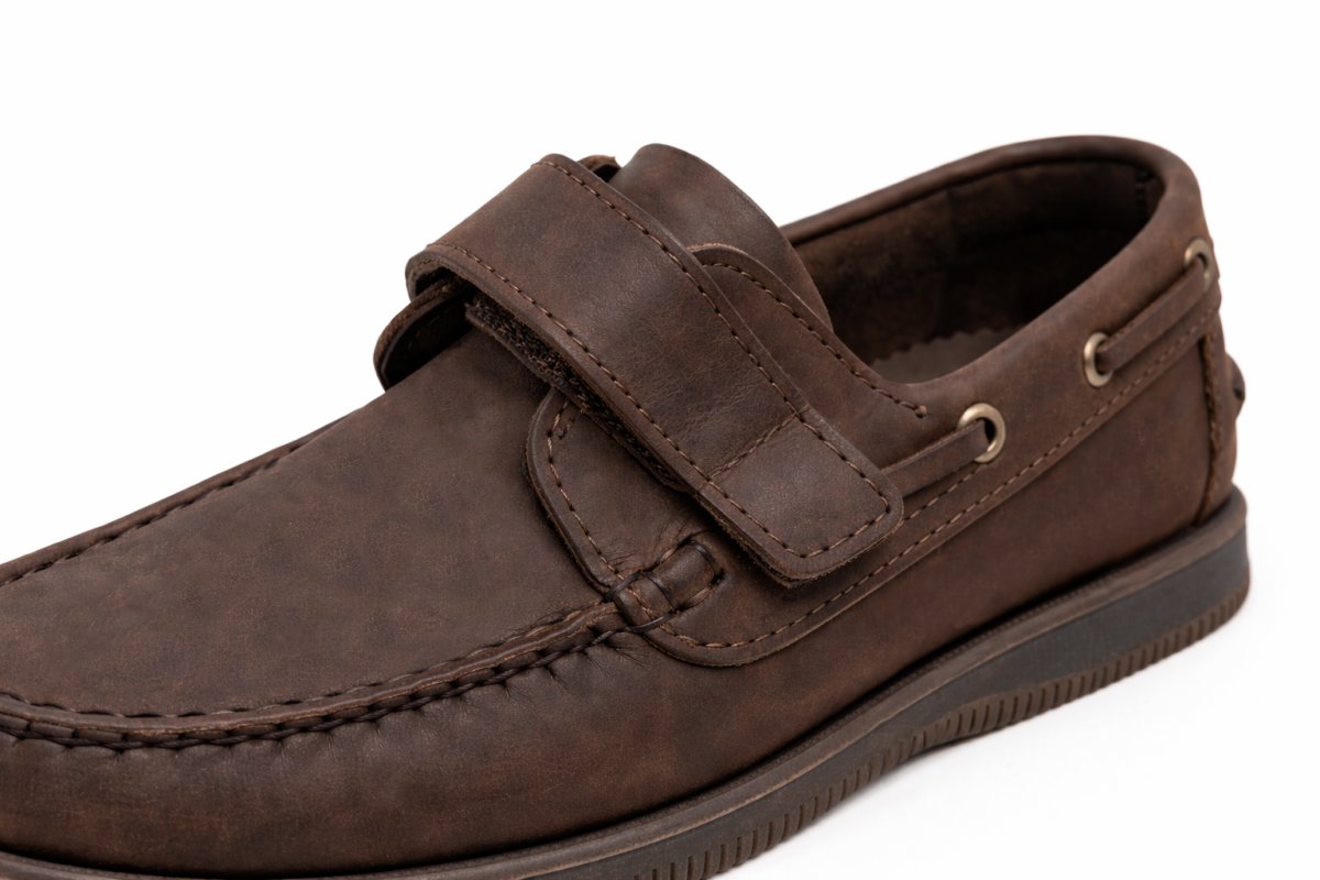 Zapato Calzado Colegial Nautico Velcro - Abrojo